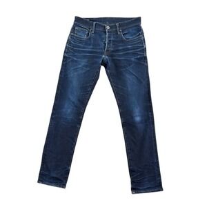G-Star Jeans Mens 30x30 Blue Raw 3301 Slim Fit Button‎ Fly Stretch Streetwear